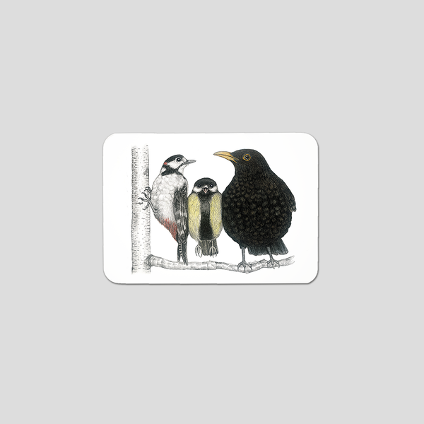 Morning Conversation the birds - Fridge Magnet