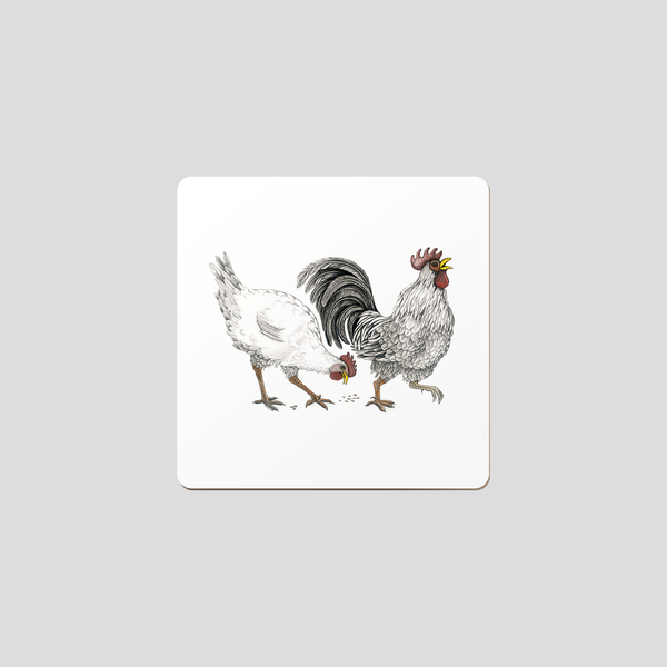 Ruth & Ralph Rooster and Hen - Coaster